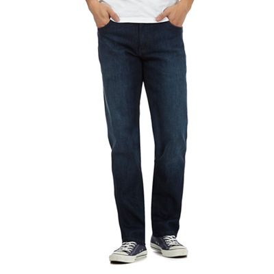 Wrangler Big and tall dark blue 'texas frisky business' regular fit jeans
